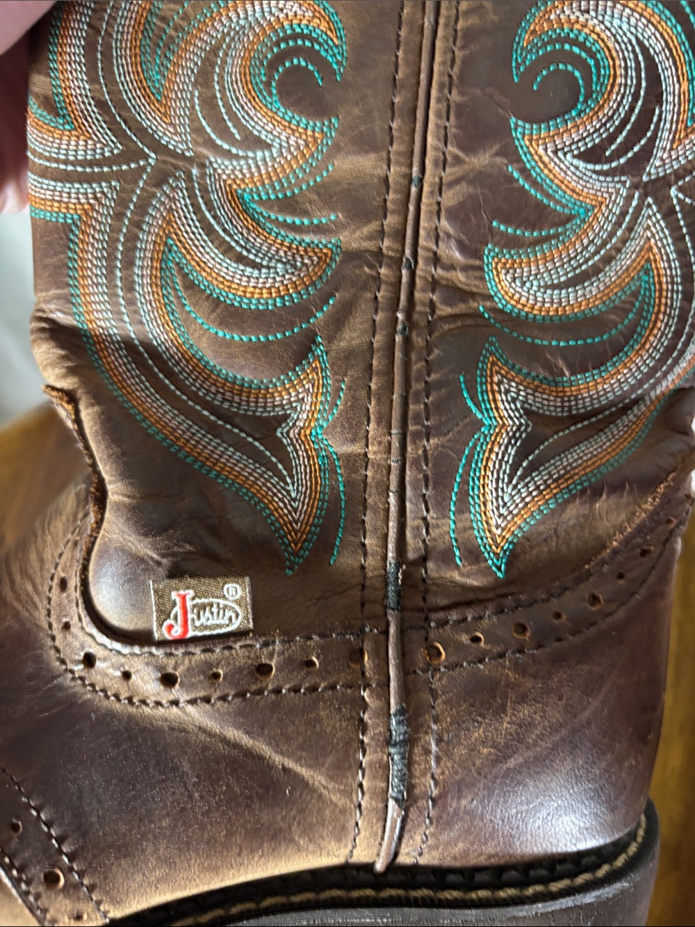 Justin Gypsy Inji Brown Leather Western Cowgirl Boots 6.5B GY9984 - Picture 10 of 11